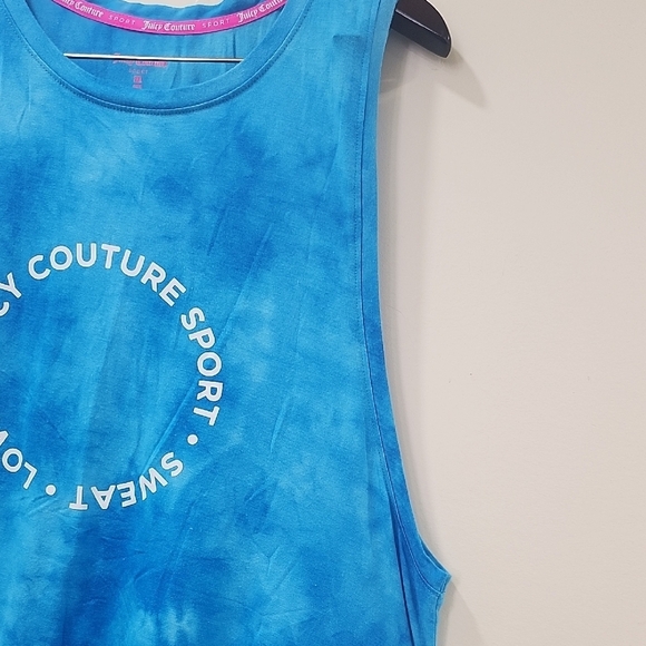 Juicy Couture Blue Muscle Tee with Tie-Dye Effect - Picture 4 of 10